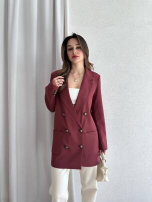 ADEL Prada Ceket 9908 - Bordo - MAXMOOR