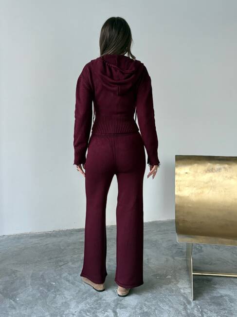 ADİSON Triko Takım 9909 - Bordo - 3