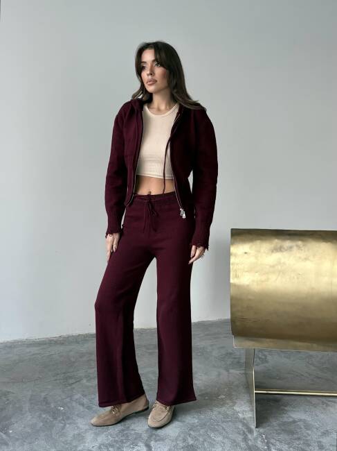 ADİSON Triko Takım 9909 - Bordo - 2