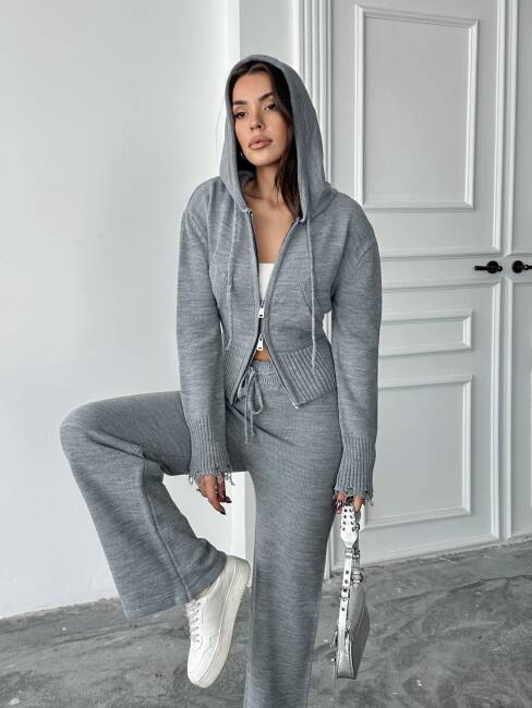 ADİSON Triko Takım 9909 - Gri - 7