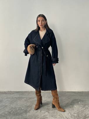 ALİCE Trençkot 3076 - Denim - MAXMOOR