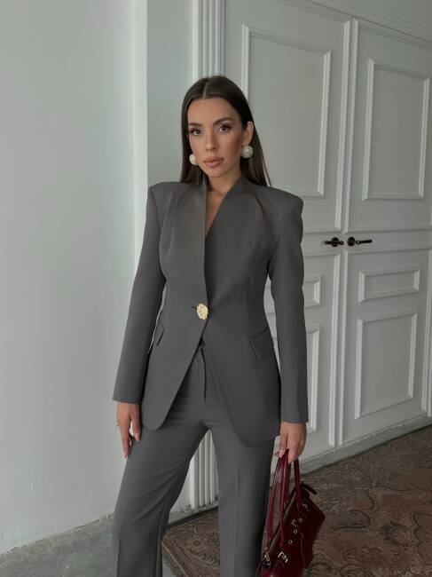 ALVİN Ceket Pantolon Takım 9901 - Antrasit - 4