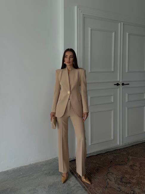 ALVİN Ceket Pantolon Takım 9901 - Bej - 1