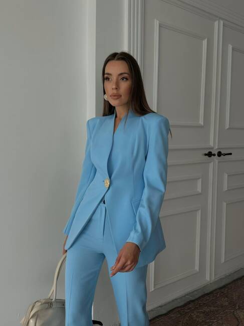 ALVİN Ceket Pantolon Takım 9901 - Mavi - 3