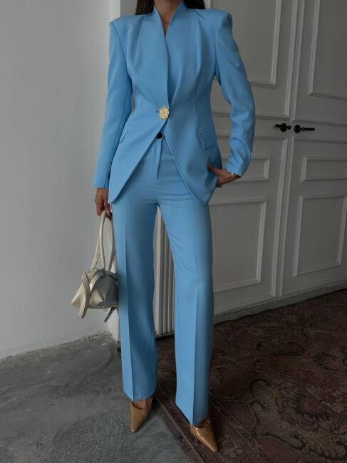ALVİN Ceket Pantolon Takım 9901 - Mavi - 4