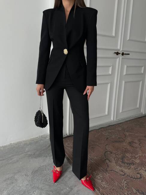 ALVİN Ceket Pantolon Takım 9901 - Siyah - 3