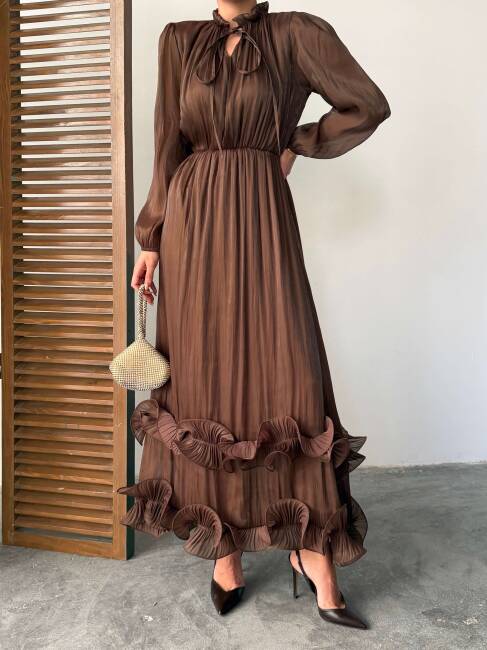 AMARA Elbise 1282 - Acı Kahve - 4