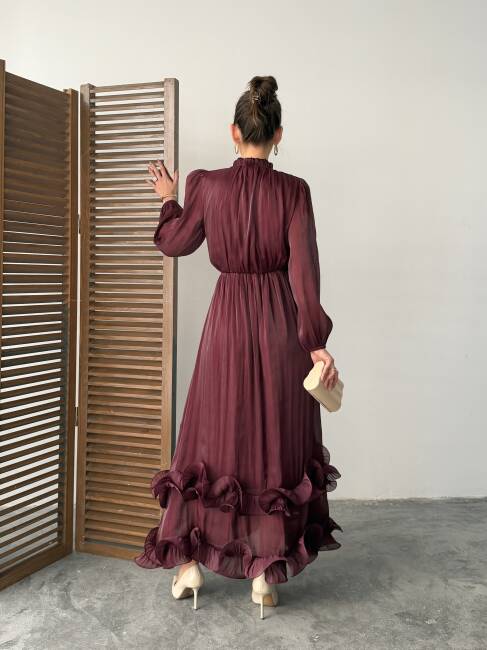 AMARA Elbise 1282 - Bordo - 2