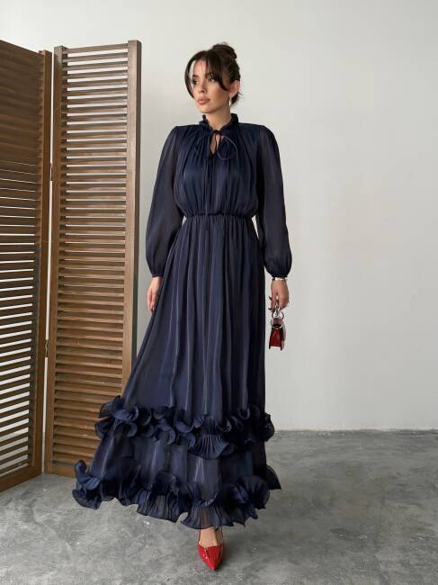 AMARA Elbise 1282 - Lacivert - 1