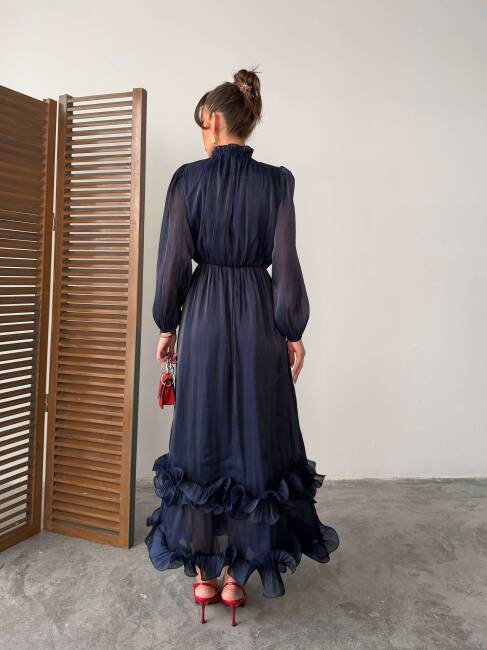 AMARA Elbise 1282 - Lacivert - 4