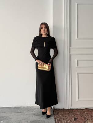 AMELİA Maxi Elbise 3089 - Siyah 