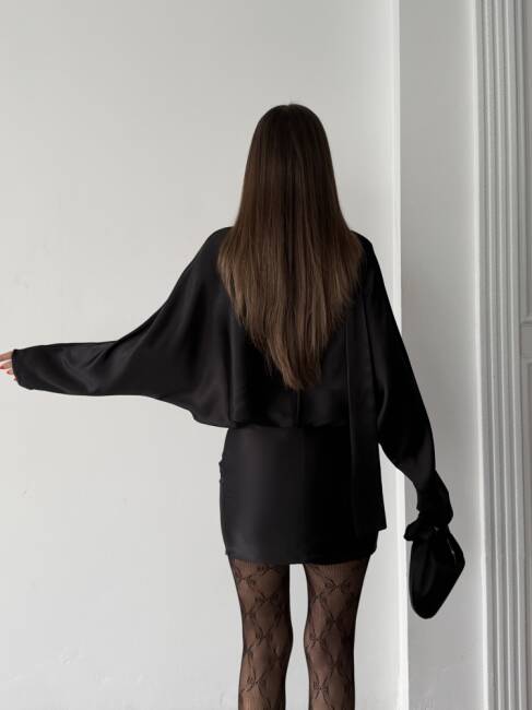 ANNA Mini Elbise 3087 - Siyah - 6