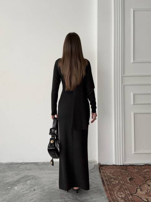 ARİA Maxi Elbise 3090 - Siyah - 4