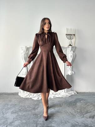 ASTER Elbise 1243 - Acı Kahve 