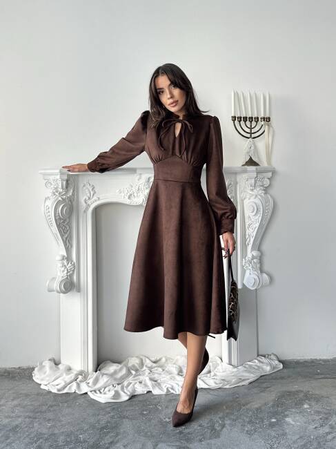 ASTER Elbise 1243 - Acı Kahve - 4