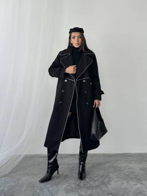 ARGEL Trençkot 5078 - Siyah - MAXMOOR