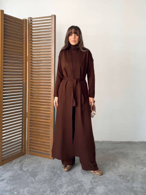 BERT Üçlü Triko Takım 9912 - Acı Kahve - 1