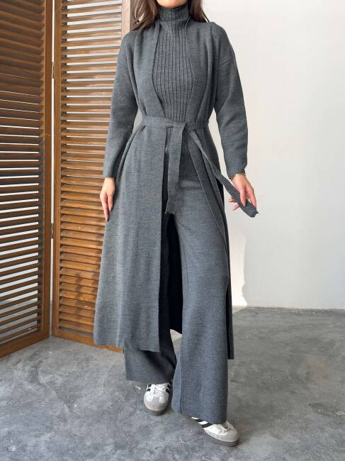 BERT Üçlü Triko Takım 9912 - Antrasit - 5