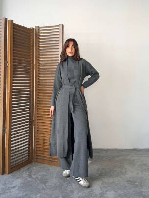 BERT Üçlü Triko Takım 9912 - Antrasit - MAXMOOR