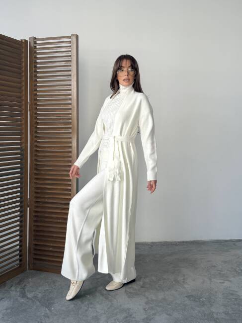 BERT Üçlü Triko Takım 9912 - Beyaz - 2