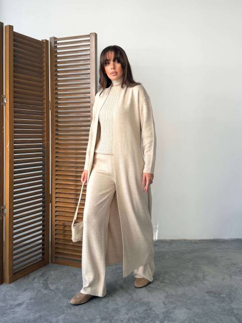 BERT Üçlü Triko Takım 9912 - Krem - 5