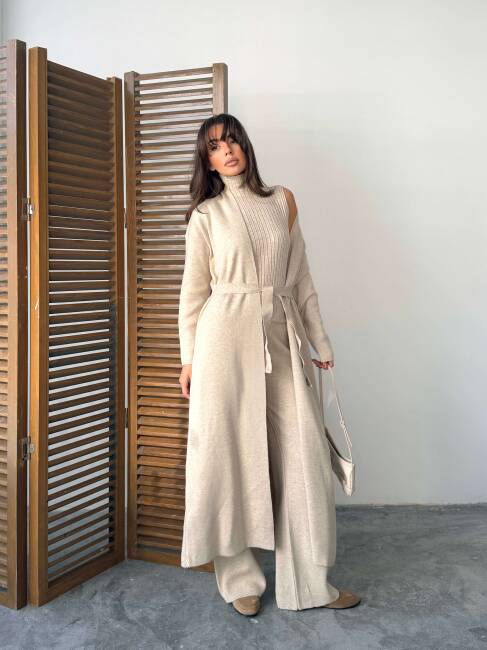 BERT Üçlü Triko Takım 9912 - Krem - 6