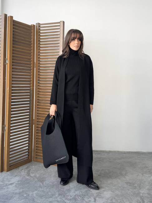 BERT Üçlü Triko Takım 9912 - Siyah - 1