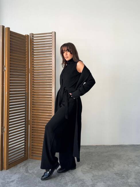 BERT Üçlü Triko Takım 9912 - Siyah - 5