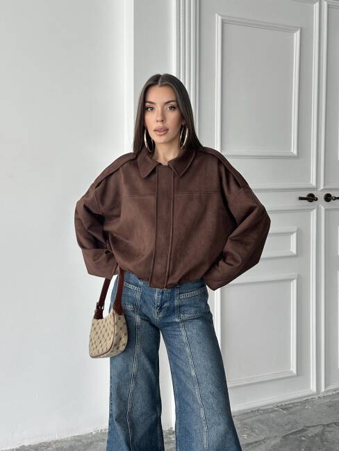 BOMBER Ceket 5268 - Acı Kahve - 4