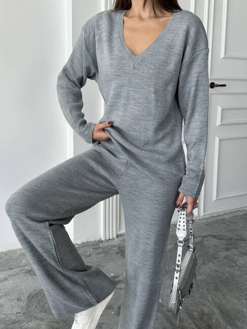 BORİS Triko Takım 9910 - Gri - 4