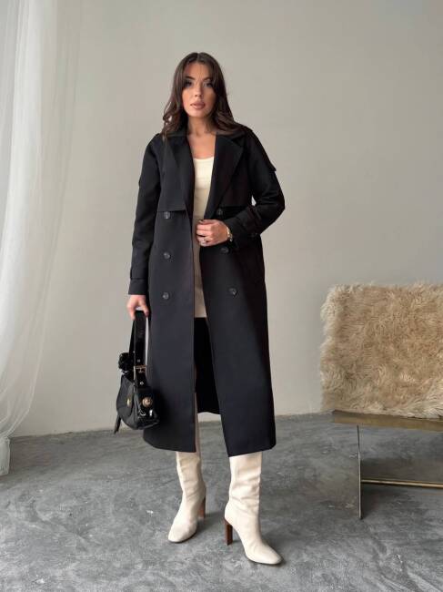 BRENDON Trençkot 2158 - Siyah - 1