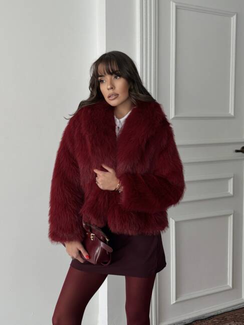 BUD Peluş Mont 2155 - Bordo - 4