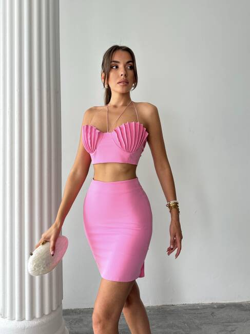 CALENDURA Crop Etek Takım 2227 - Pembe - 2