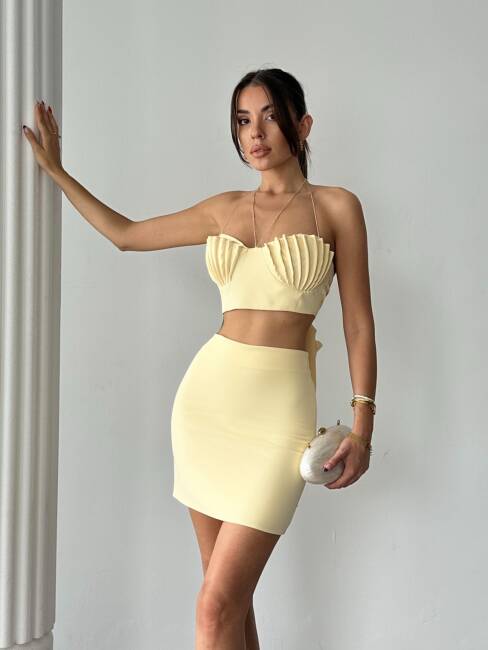 CALENDURA Crop Etek Takım 2227 - Sarı - 2