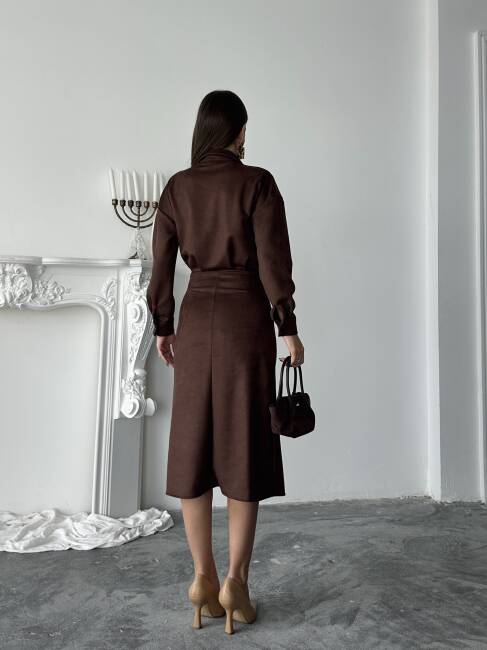 COSMOS Elbise 1245 - Acı Kahve - 4