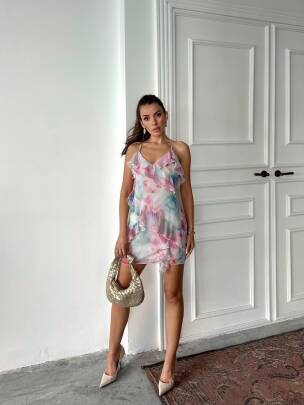 DAİYS Mini Elbise 241166 - Pembe - MAXMOOR