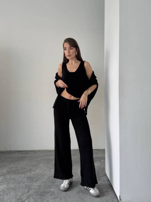 DREW Üçlü Triko Takım 9913 - Siyah - 2