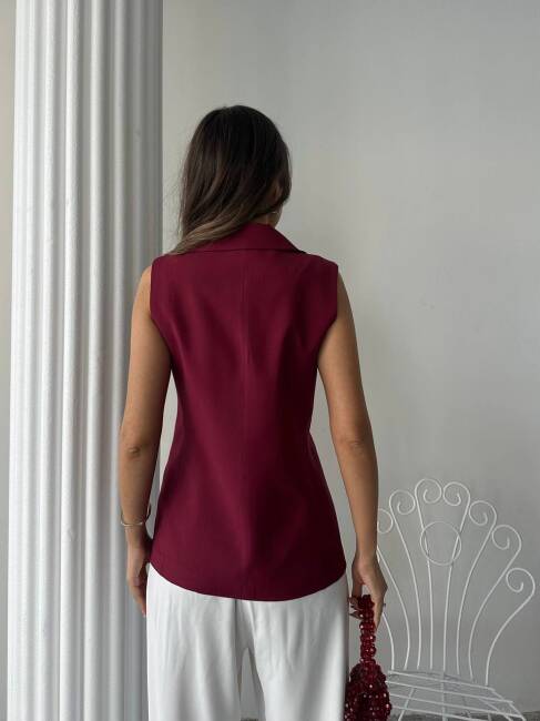 EDNA Yelek 9903 - Bordo - 4