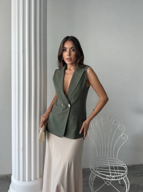 EDNA Yelek 9903 - Haki - 2