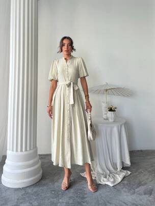 EMMA Midi Elbise 3065 - Haki - MAXMOOR