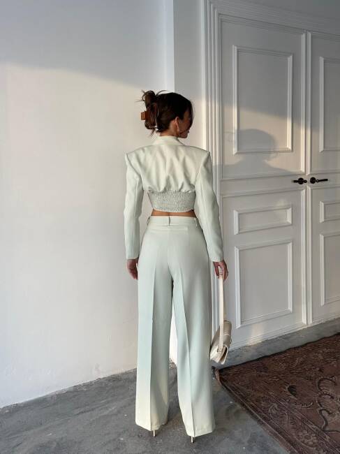 FİTY Yelek Pantolon Takım 2107 - Beyaz - 3