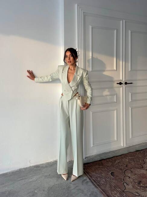 FİTY Yelek Pantolon Takım 2107 - Gri - 3