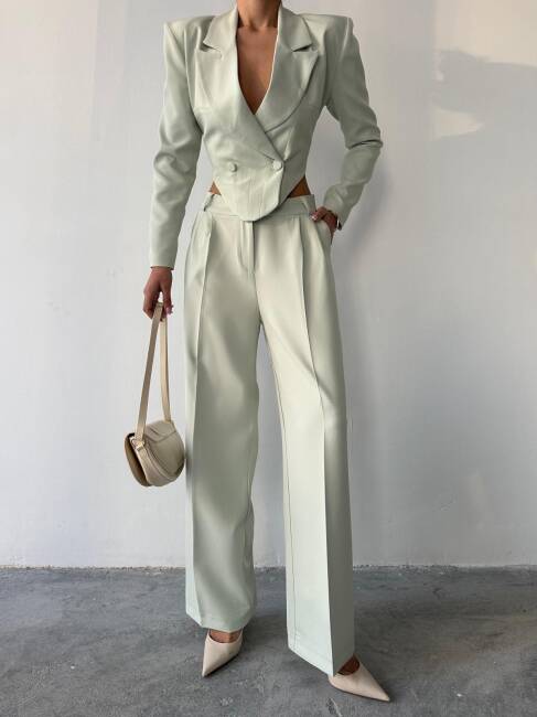 FİTY Yelek Pantolon Takım 2107 - Gri - 4