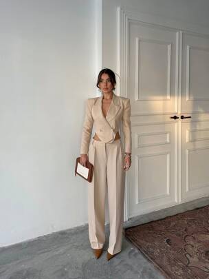 FİTY Yelek Pantolon Takım 2107 - Kahverengi 