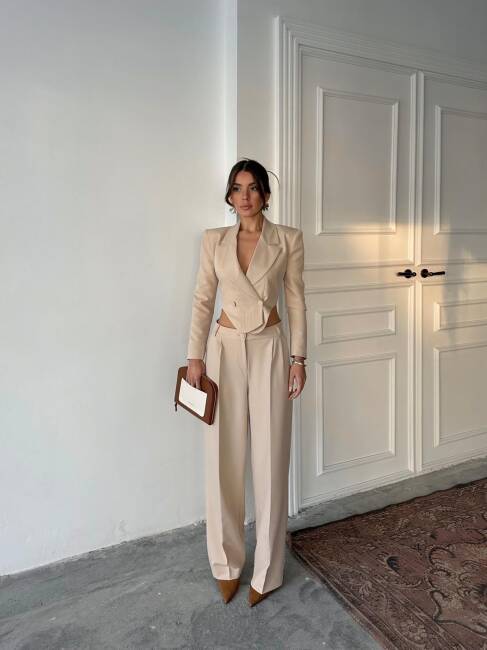 FİTY Yelek Pantolon Takım 2107 - Kahverengi - 1