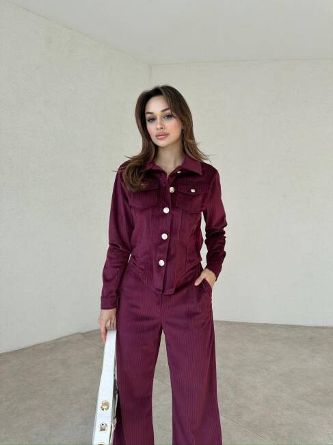 GENİEN Takım 3018 - Bordo - 1