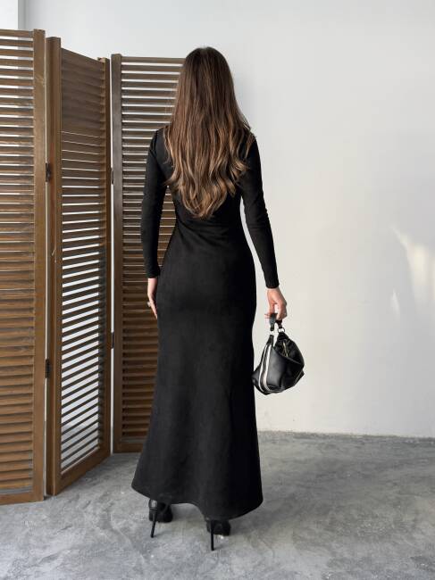 HANNAH Maxi Elbise 3082 - Siyah - 5