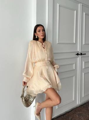 Herper Elbise Bej- 3048 - MAXMOOR