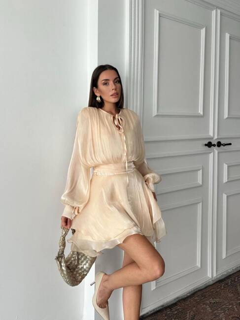 Herper Elbise Bej- 3048 - 1