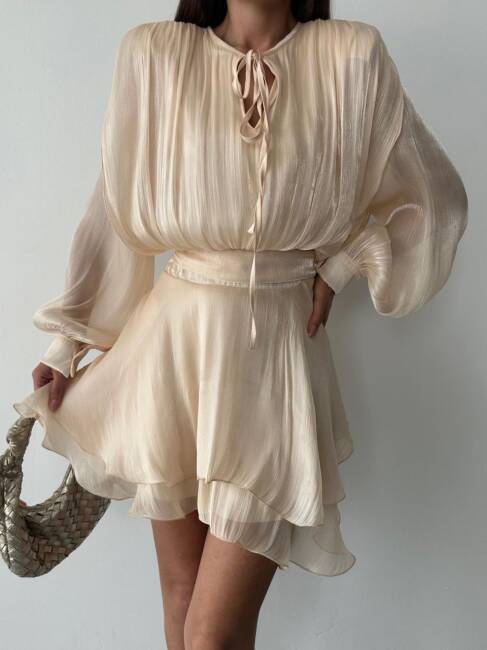 Herper Elbise Bej- 3048 - 4